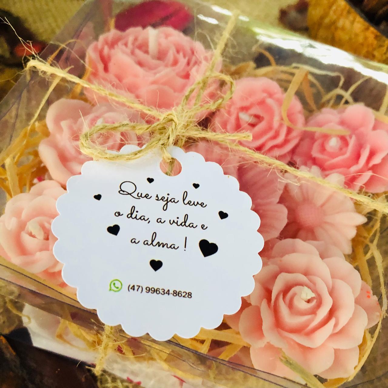 Vela Artesanal Flutuantes 12 unidades - Imagem 4