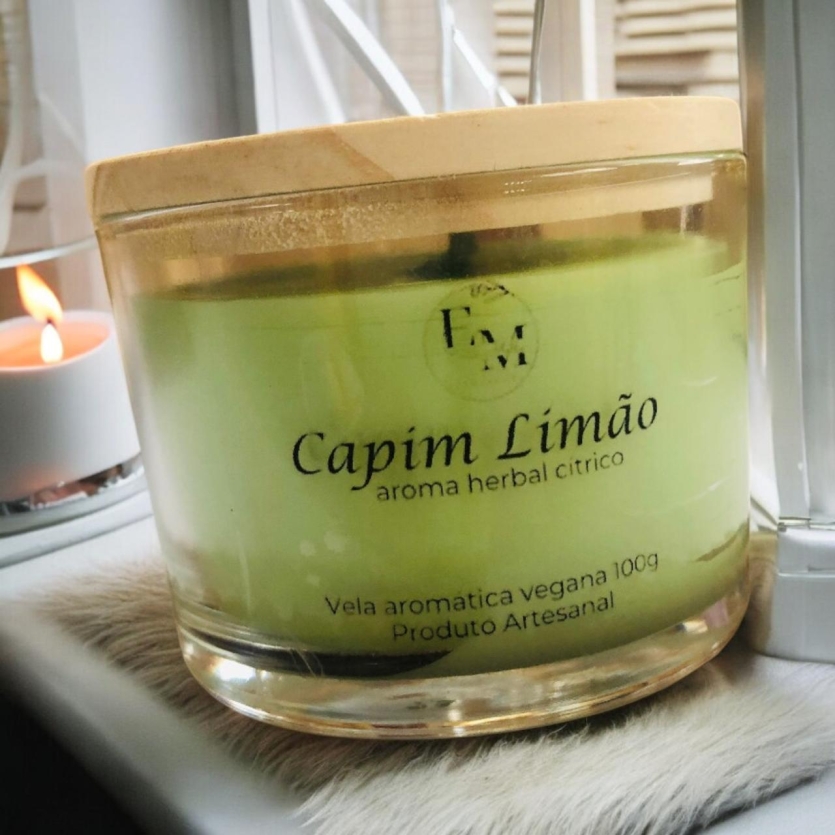 Vela Artesanal capim Limão 100G